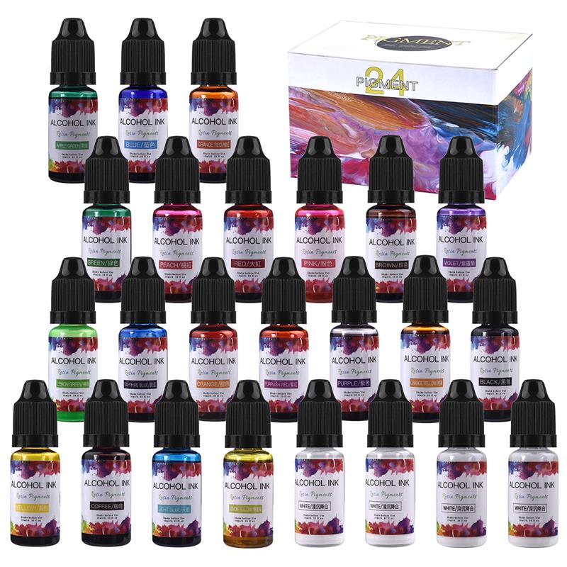 Resin Pigment Set - 24 colori/Set 10ml resina pigmento inchiostro