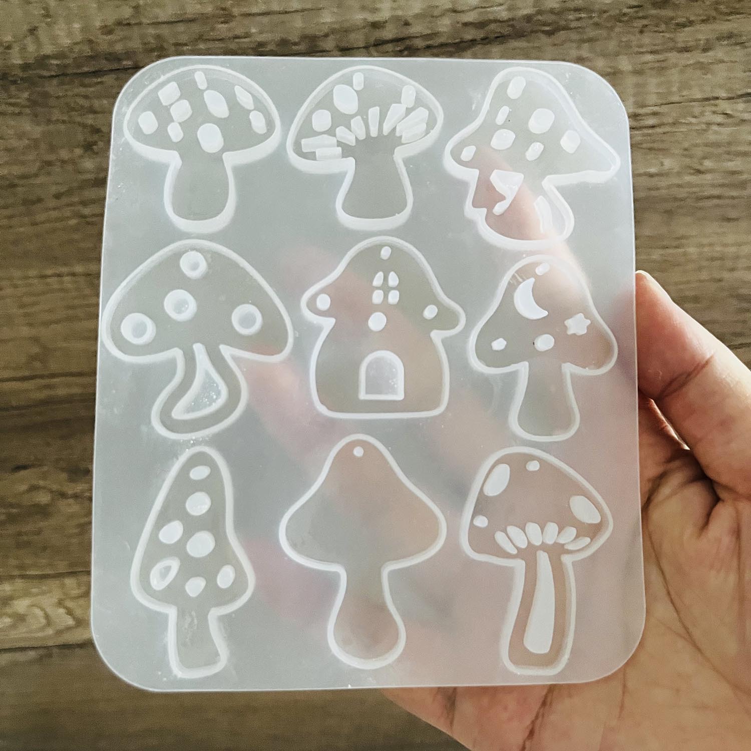 Flower Preservation Resin - Ciondolo per orecchini con funghi multi
