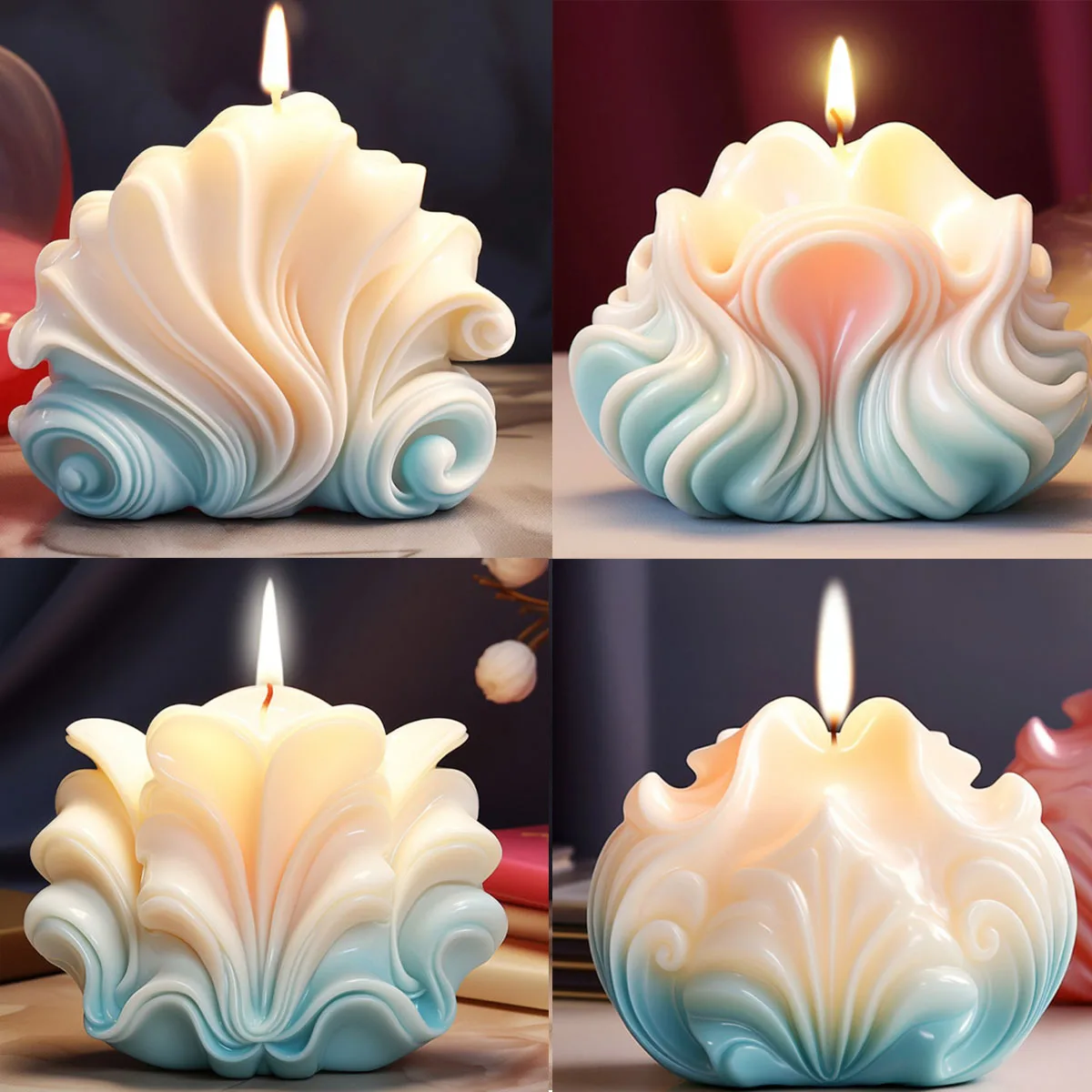 Resin Ocean Wave Mold - Stampo in Silicone per Candele a