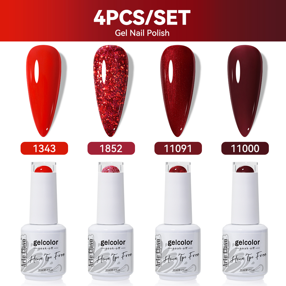 Resin Glitter Pack - Arte Clavo Set 4 Pezzi Smalto