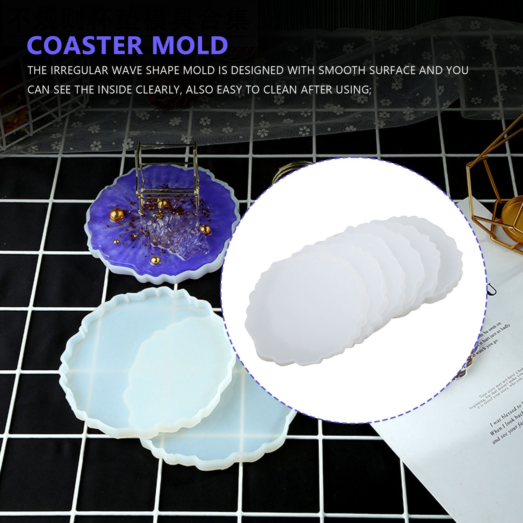 A58Z 6 Pezzi Stampo per Sottob - Geode Mold Silicone recensione e prezzo